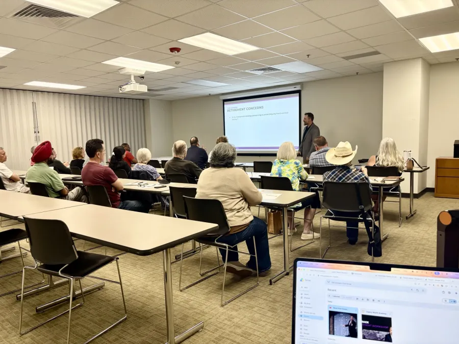 A Legacy Wealth retirement planning workshop with families learning together